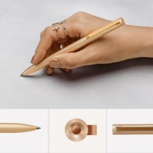 Гелевая ручка в золотистом корпусе, черная паста Xiaomi Mi Gel Pen Metal, Gold